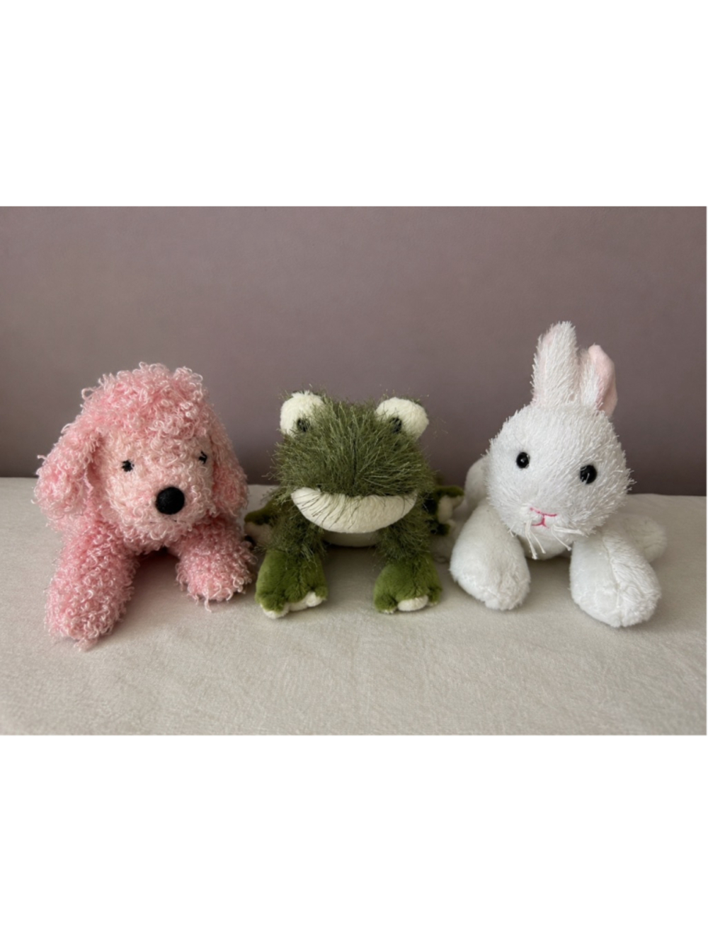 Webkinz Plush Lot of 3 Pink Poodle Frog White Bunny Ganz No Codes